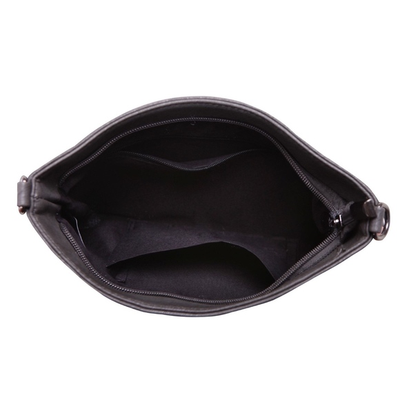 🌺 PURSE FRINGE CROSSBODY PURSE BAG BOHO BLACK LUV - Picture 5 of 8